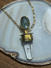 Load image into Gallery viewer, Quartz and labradorite necklace
