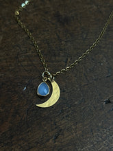 Load image into Gallery viewer, moon and drop necklace
