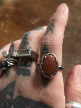 Load image into Gallery viewer, Goldstone ring size 6

