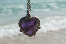 Load image into Gallery viewer, Amethyst heart necklace
