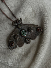 Load image into Gallery viewer, Moth and stone necklace
