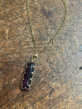 Load image into Gallery viewer, Purple rectangle necklace
