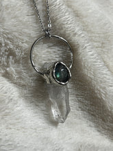 Load image into Gallery viewer, Quartz and labradorite necklace
