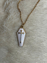 Load image into Gallery viewer, Floral coffin necklace
