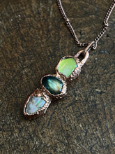 Load image into Gallery viewer, Aura lab Mexican opal necklace
