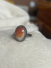 Load image into Gallery viewer, Orange agate ring size 7.25
