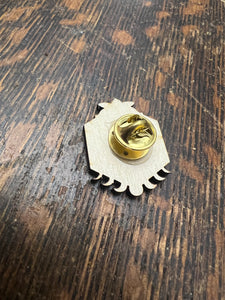 Moon and crystal wooden pin