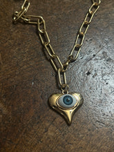 Load image into Gallery viewer, Evil eye Heart necklace
