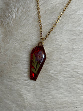 Load image into Gallery viewer, Floral coffin necklace
