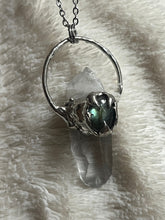 Load image into Gallery viewer, Quartz and labradorite necklace

