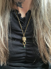Load image into Gallery viewer, Green drip Dragon necklace
