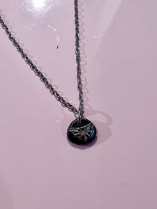 Sterling bat necklace