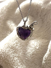 Load image into Gallery viewer, Amethyst heart necklace
