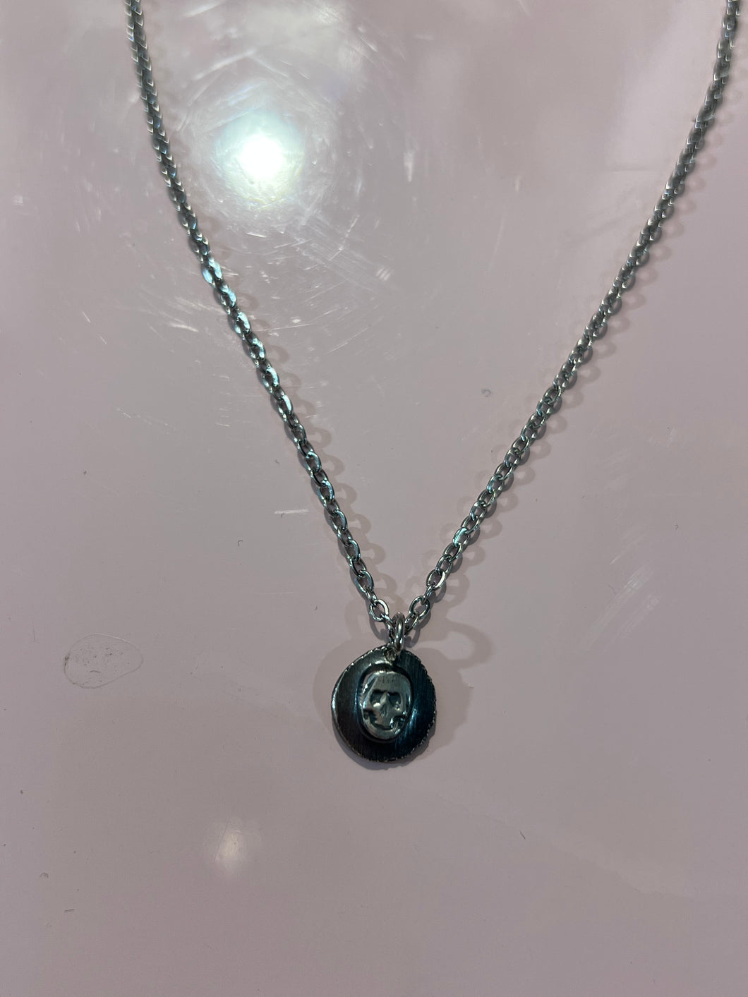 Sterling skull necklace