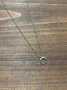 Mini crescent moon necklace ￼