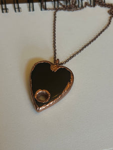 Black onyx planchette necklace