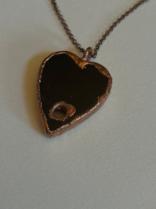Black onyx planchette necklace