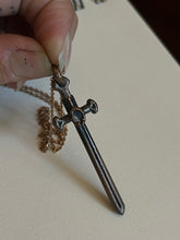 Load image into Gallery viewer, Opal sword necklace
