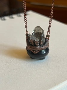Crystal cauldron necklace