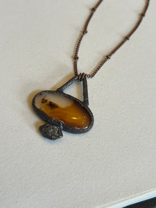 Jasper and Herkimer diamond necklace