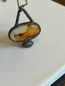 Jasper and Herkimer diamond necklace
