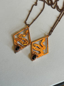 Onyx snake necklace