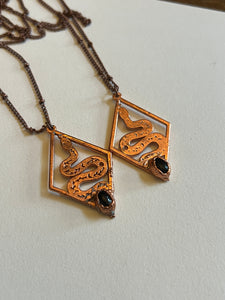 Onyx snake necklace