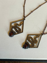 Load image into Gallery viewer, Carnelian agate snake necklace
