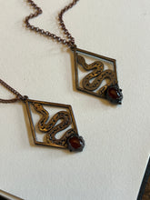 Load image into Gallery viewer, Carnelian agate snake necklace
