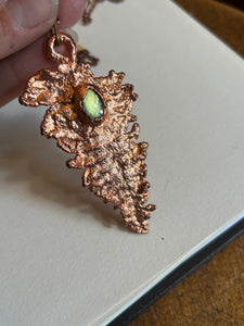 Labradorite fern necklace