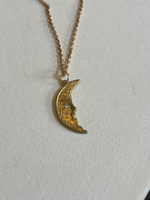 Load image into Gallery viewer, Brass moon necklace
