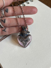 Load image into Gallery viewer, Heart Crystal vile necklace
