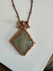 Green stone necklace