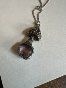 Mushroom amethyst necklace