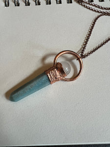 Amazonite and rose quartz necklace