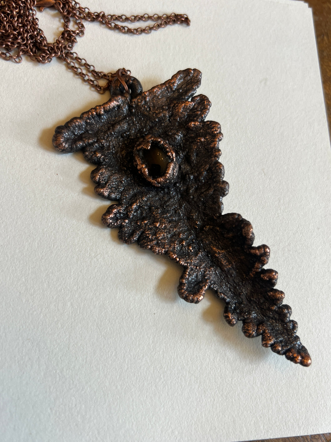 Large fern necklace