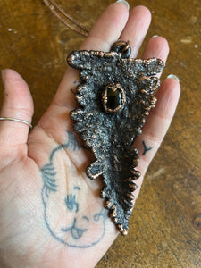 Large fern necklace