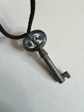 Load image into Gallery viewer, Skeleton key floral necklace
