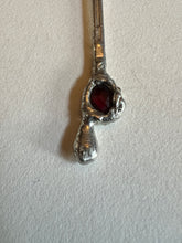 Load image into Gallery viewer, Garnet drip sword necklace
