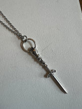 Load image into Gallery viewer, Mini hand and Sword necklace
