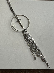 Sword and fringe necklace