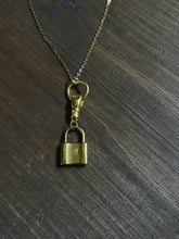 Load image into Gallery viewer, Large padlock and hand necklace

