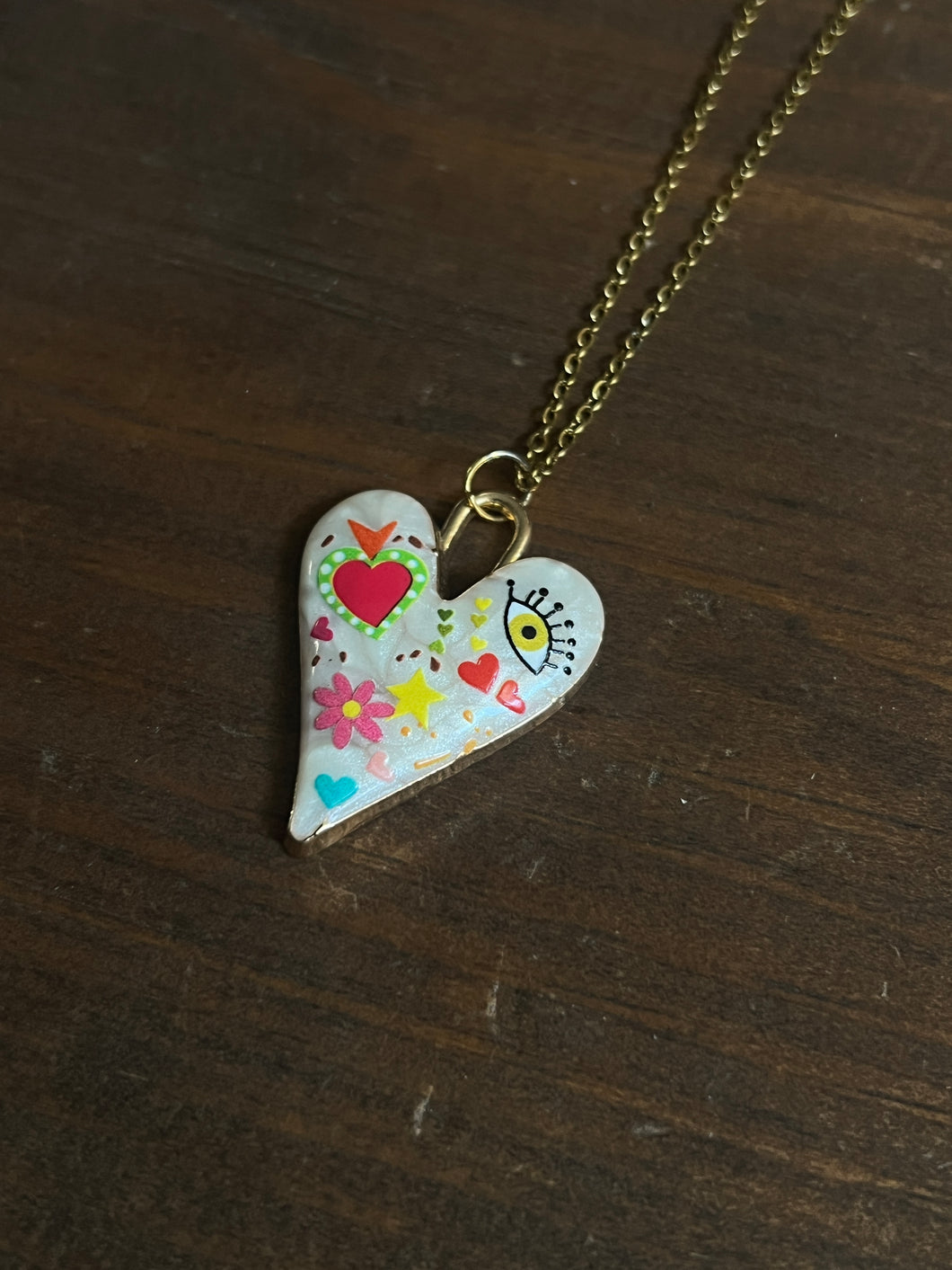 Y2K heart necklace