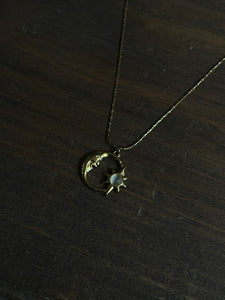 Crescent Moon And star necklace