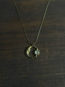 Crescent Moon And star necklace