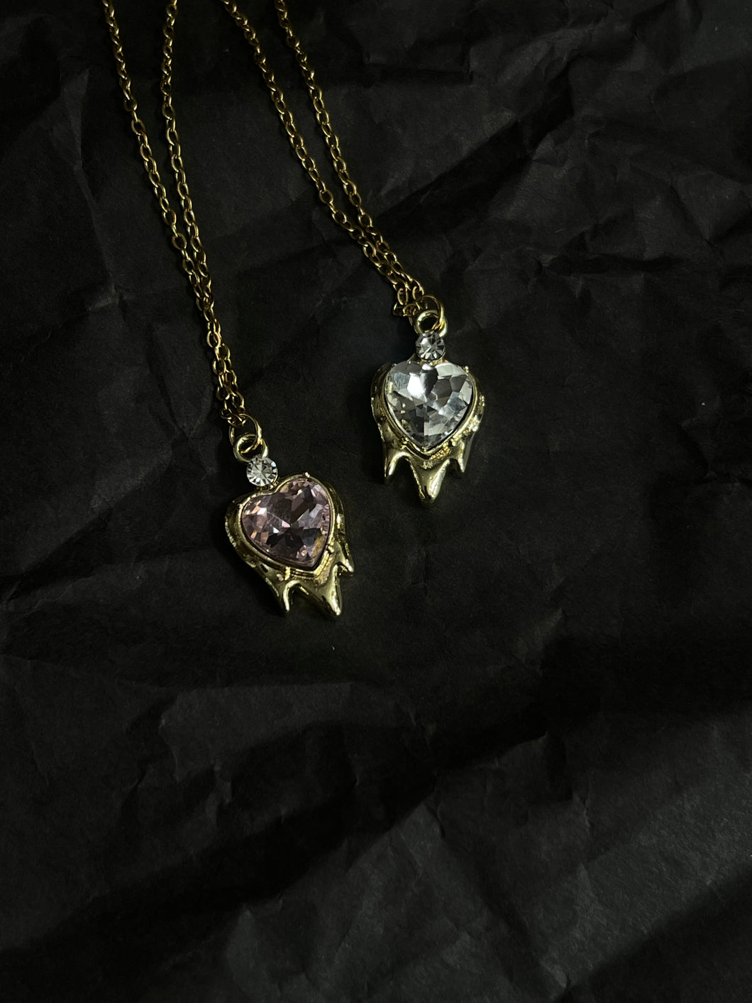 Stone heart necklace