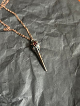 Load image into Gallery viewer, Copper bird skull necklace

