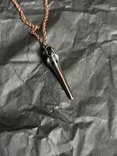 Load image into Gallery viewer, Copper bird skull necklace
