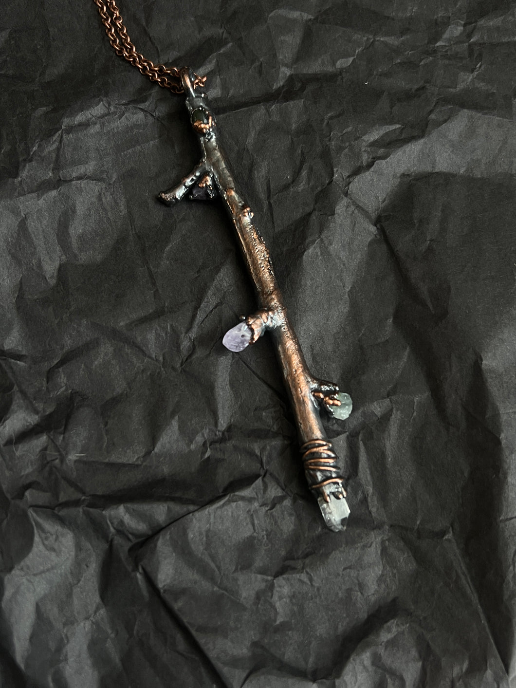 Wand crystal necklace