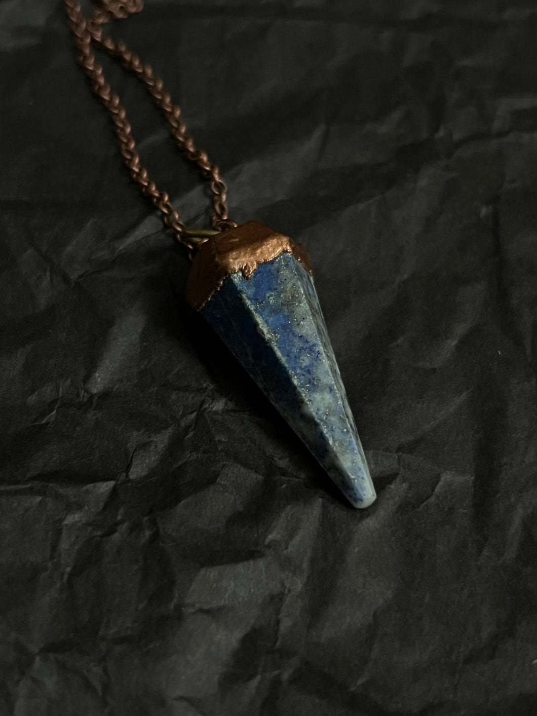 Blue goldstone necklace